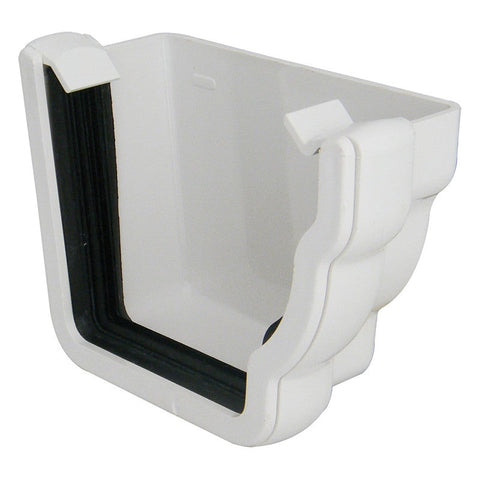 110mm Niagara Ogee External Gutter Stopend Right Hand - Trade 4 Less - Building Supplies UK