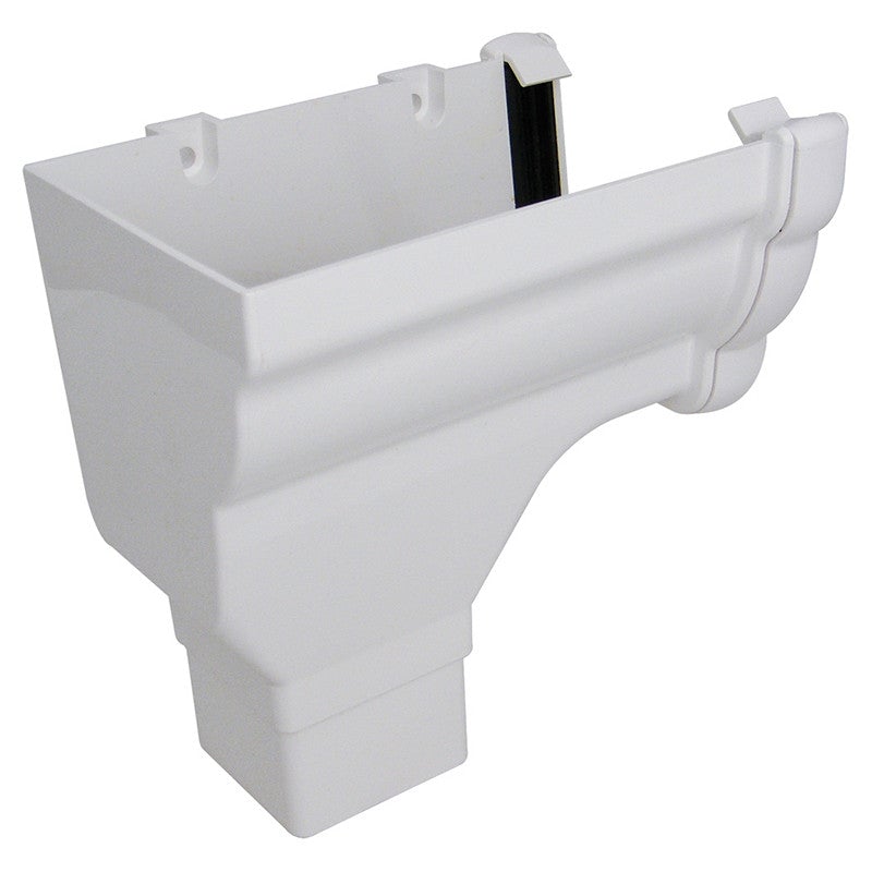 110mm Niagara Ogee Black Stopend Outlet Left hand - Trade 4 Less - Building Supplies UK