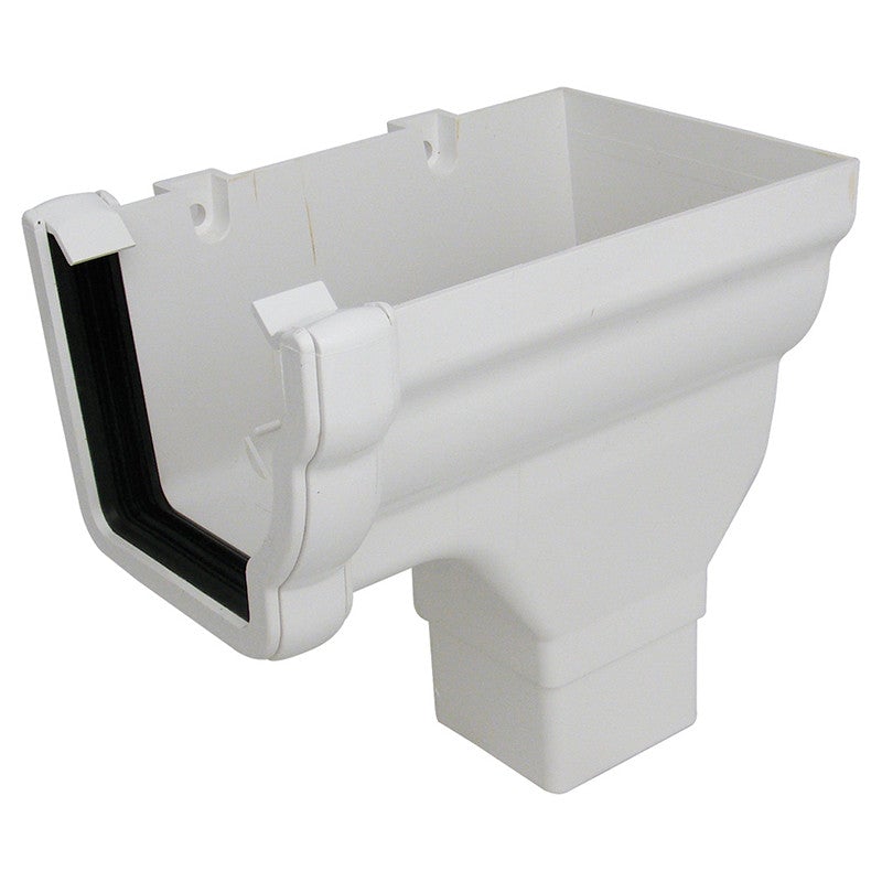 110mm Niagara Ogee Stopend Outlet right hand - Trade 4 Less - Building Supplies UK