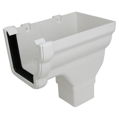 110mm Niagara Ogee Stopend Outlet right hand - Trade 4 Less - Building Supplies UK