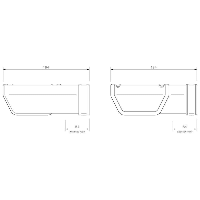 114mm 90° Square Gutter Angle - Trade 4 Less - Building Supplies UK