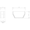 114mm Square Gutter Internal Stopend - Trade 4 Less - Building Supplies UK