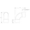 32mm 92.5° (87.5°) Waste pipe Bend - Trade 4 Less - Building Supplies UK