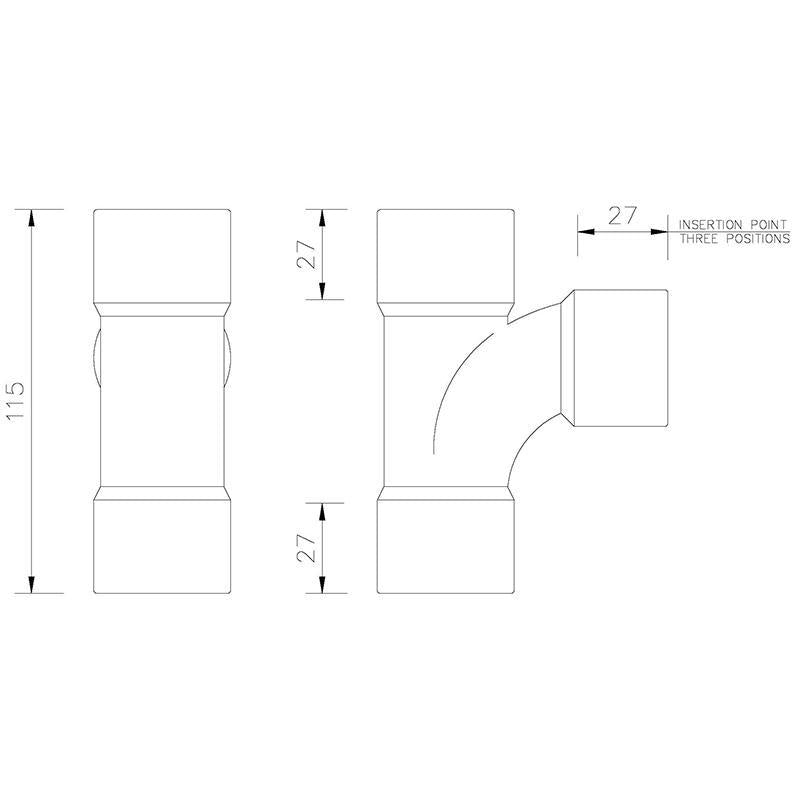32mm Wastepipe Tee - Trade 4 Less - Building Supplies UK