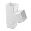 65mm White Square Downpipe Branch 67.5d - Trade 4 Less - Building Supplies UK