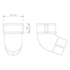 68mm Round Downpipe Offset Bend 112½° - Trade 4 Less - Building Supplies UK