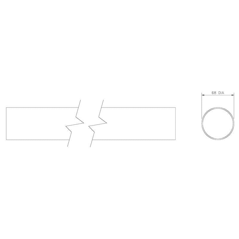68mm x 4m Round Downpipe - Trade 4 Less - Building Supplies UK