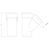 110mm 45° Equal Junction – Double Socket - Trade 4 Less - Building Supplies UK