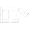 110mm 45° Equal Junction – Triple Socket - Trade 4 Less - Building Supplies UK