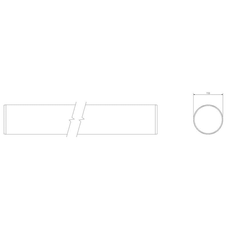 110mm x 3m Single Socket Pipe - Trade 4 Less - Building Supplies UK