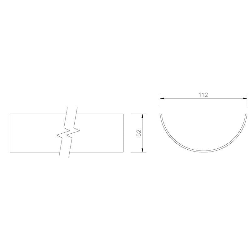 112mm x 4m Half Round Gutter - Trade 4 Less - Building Supplies UK