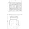 Back Inlet Bottle Gully Traps Rectangular Grid - Trade 4 Less - Building Supplies UK