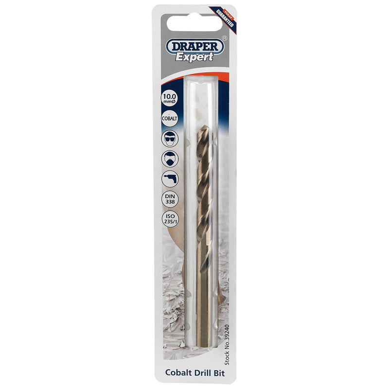 Draper HSS Cobalt Drill Bit 10.0mm - 39240 - Trade 4 Less - Building Supplies UK