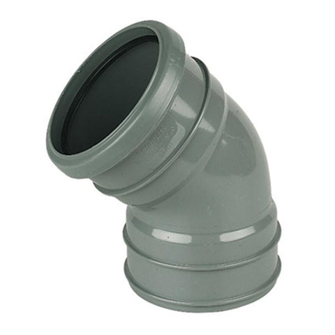 110mm 45d Offset Bend Ring Seal/ Solvent Black - Trade 4 Less - Building Supplies UK