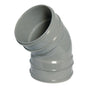 110mm 45d  Bend Double Socket Black - Trade 4 Less - Building Supplies UK