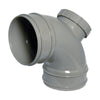 110mm 90d Access Bend Double Socket Black - Trade 4 Less - Building Supplies UK