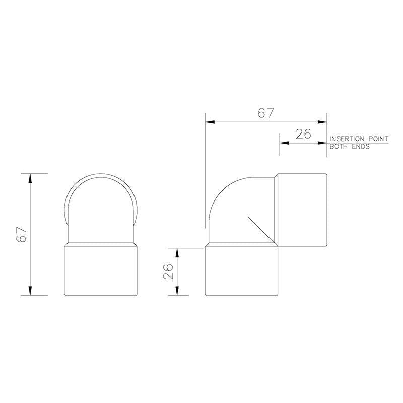 32mm 90° Bend - Trade 4 Less - Building Supplies UK